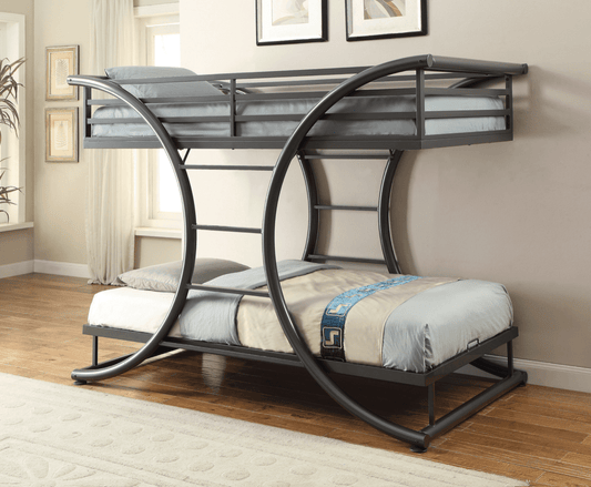 Stephan Twin Over Twin Bunk Bed Gunmetal