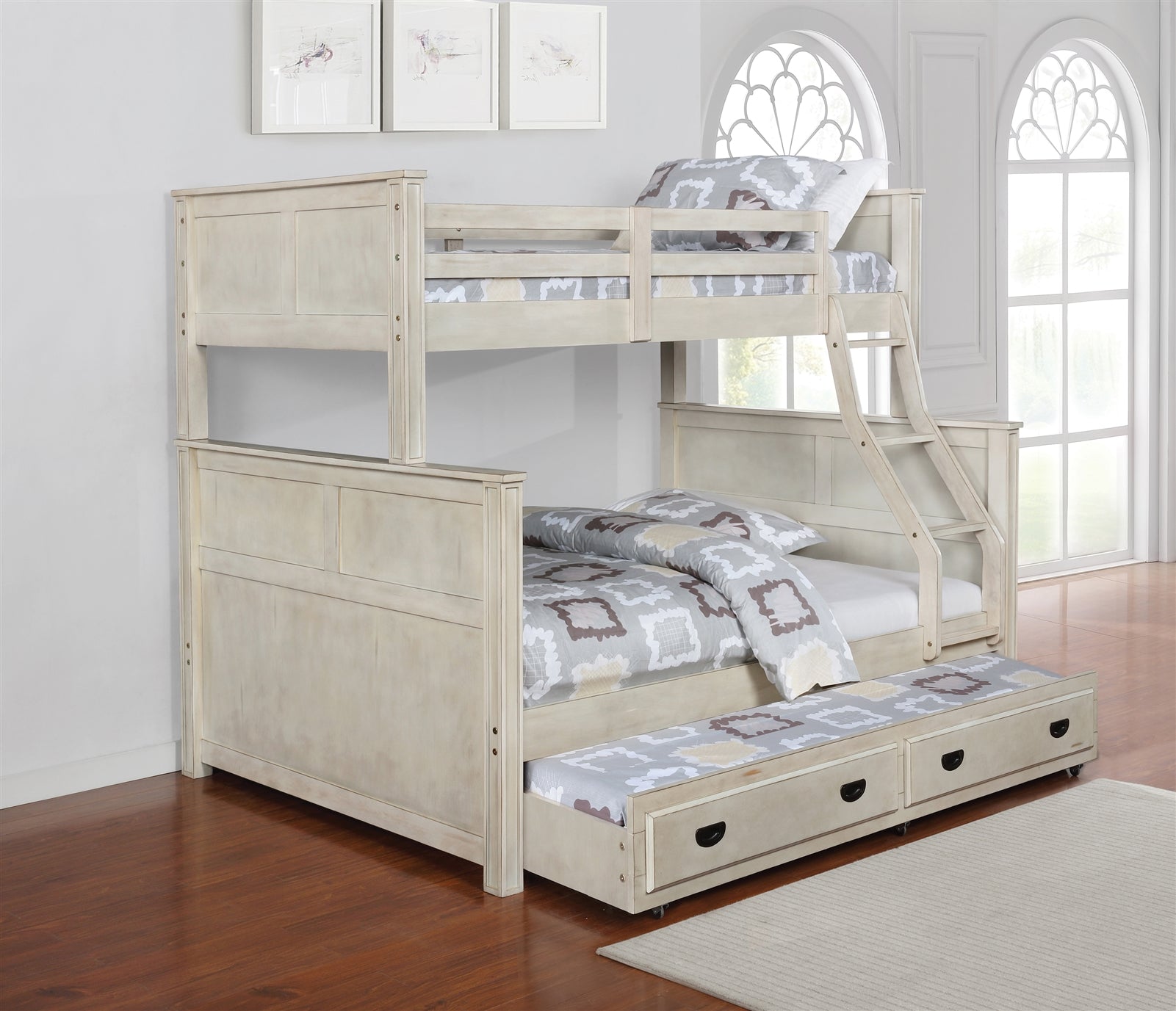Montrose Twin over Full Bunk Bed in Antique White