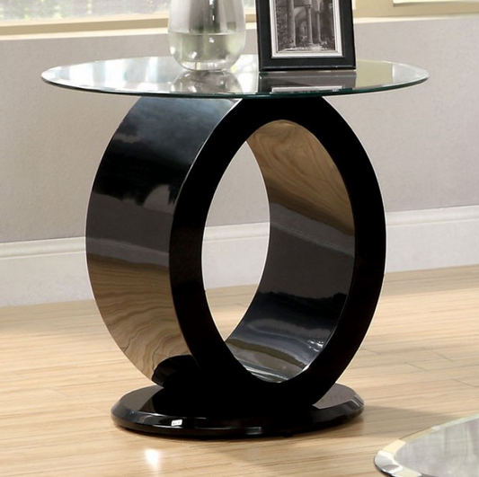 Lodia Black High Gloss End Table