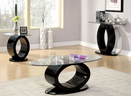 Lodia Black High Gloss End Table