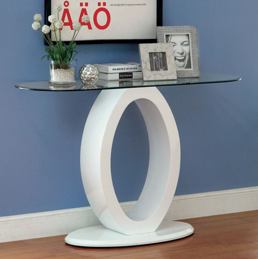 Lodia White High Gloss Sofa Table