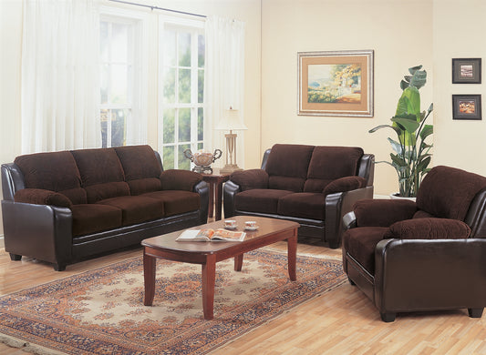 Niko Transitional Style Corduroy Upholstered Sofa & Loveseat Set