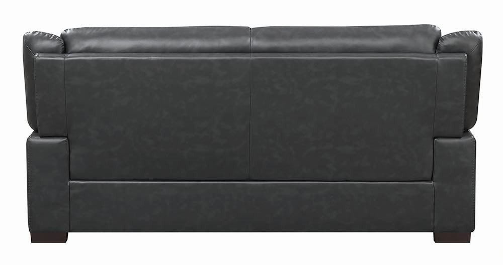 Ventura Modern Gray Leatherette Sofa