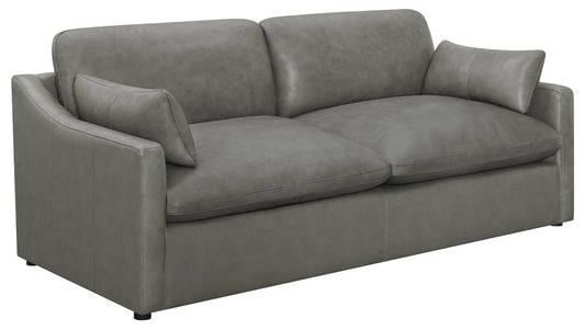 Grayson Transitional Top Grain Leather Sofa & Loveseat Set