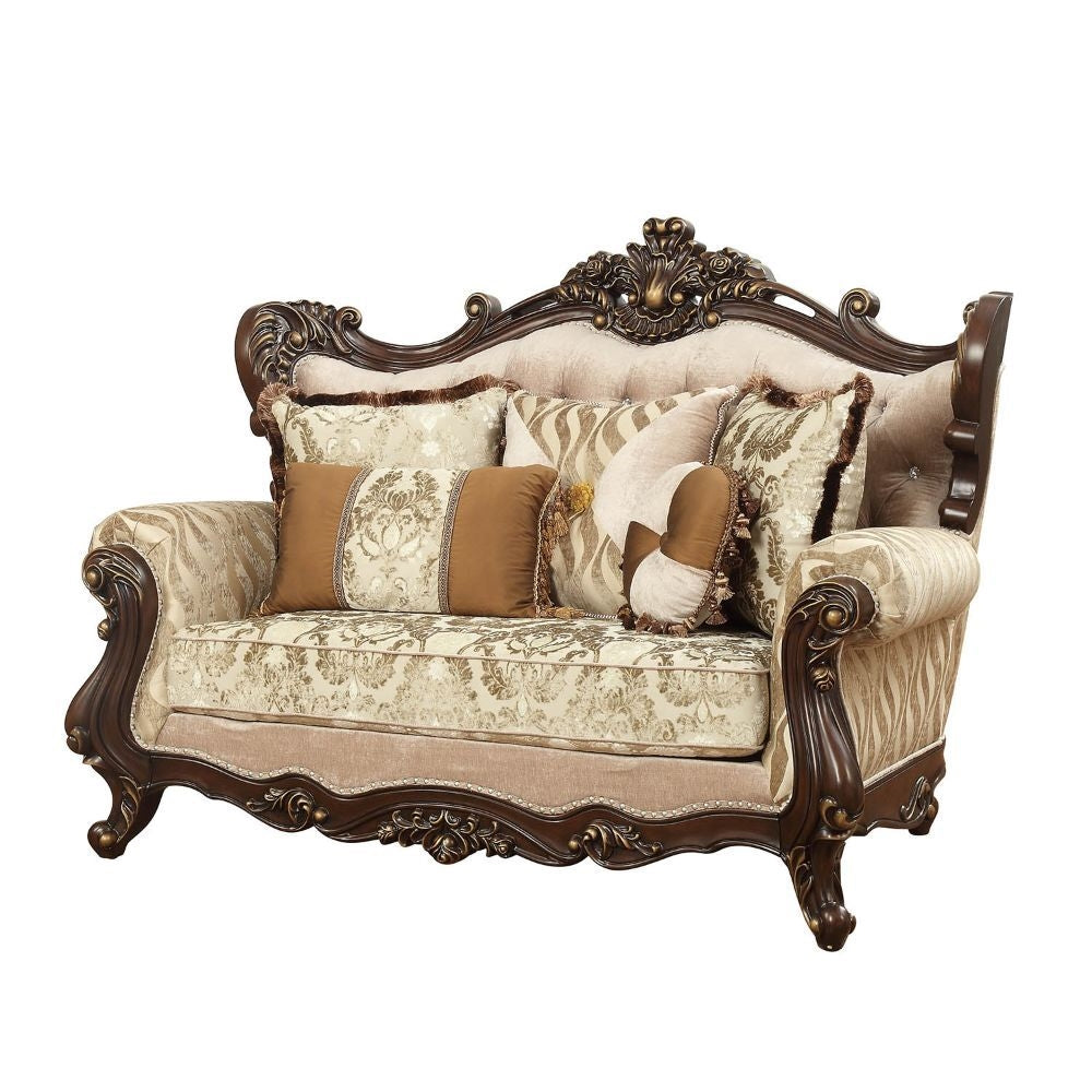 Shalisa Loveseat with 5 Pillows