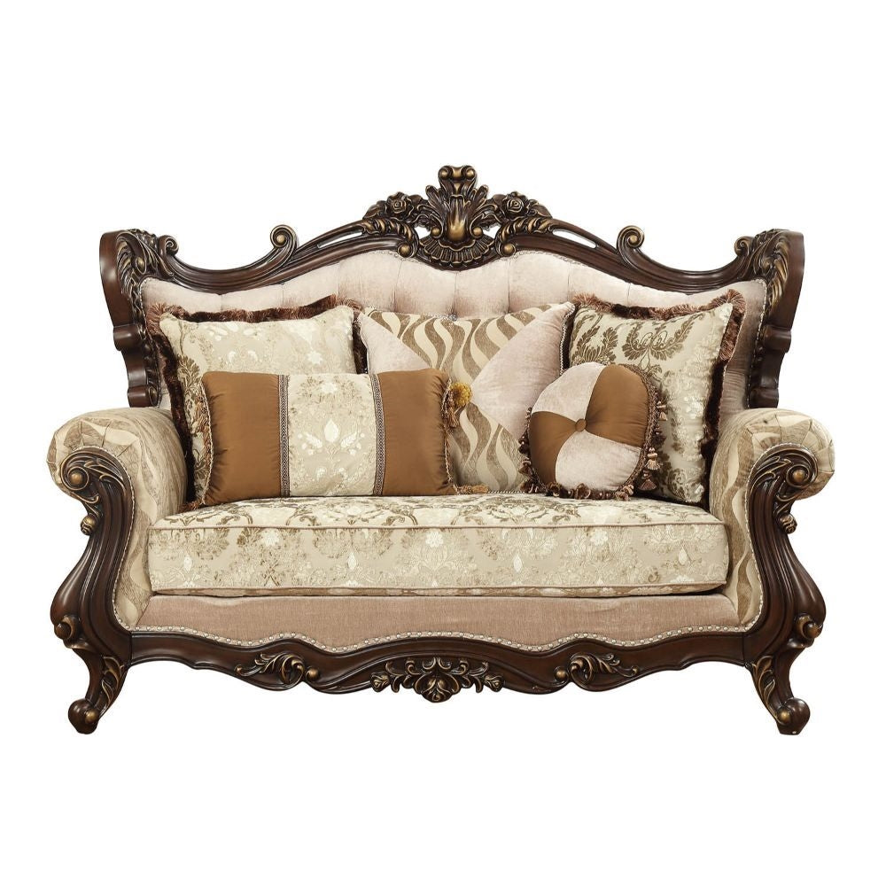 Shalisa Loveseat with 5 Pillows