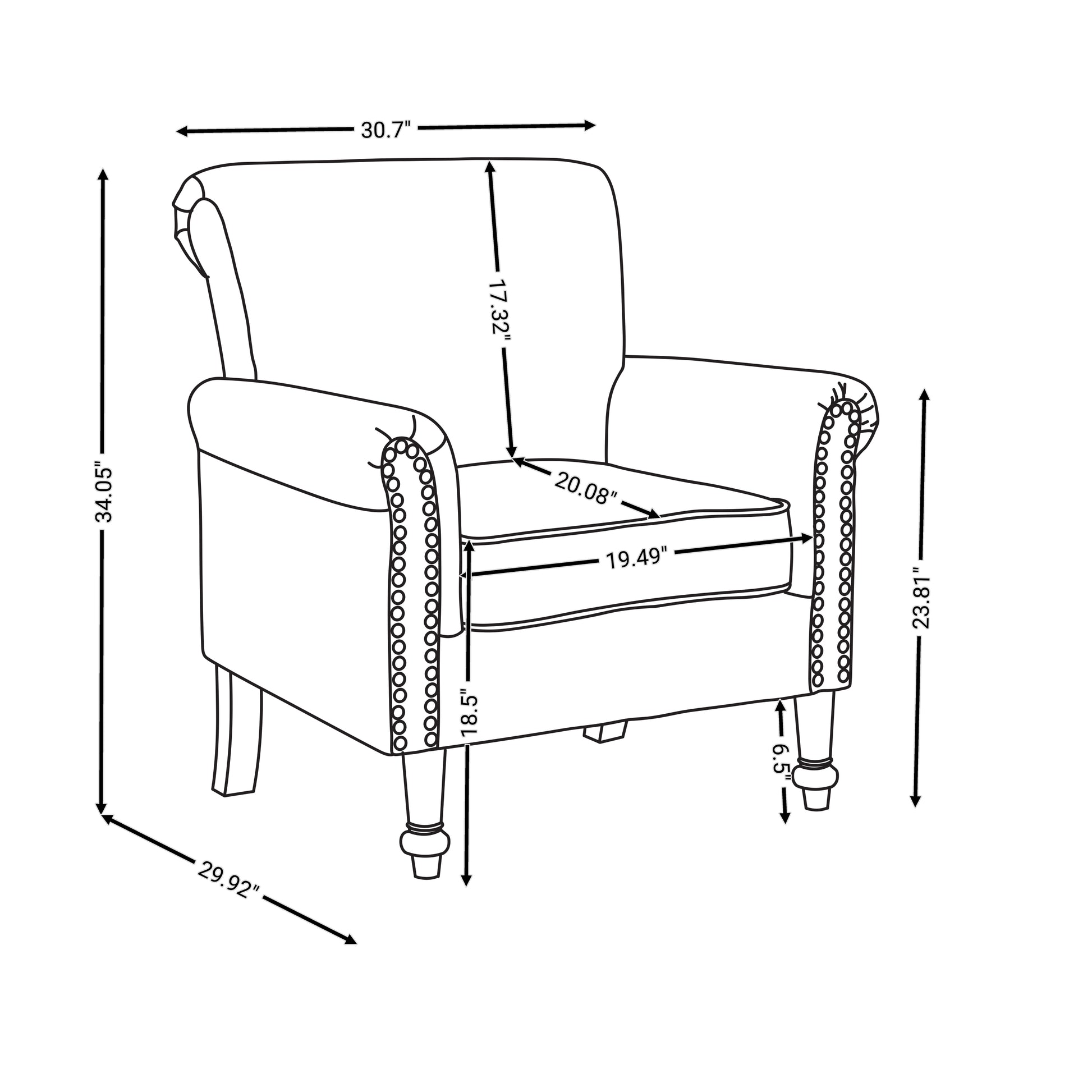 Mid-Century Modern Accent Arm Chair