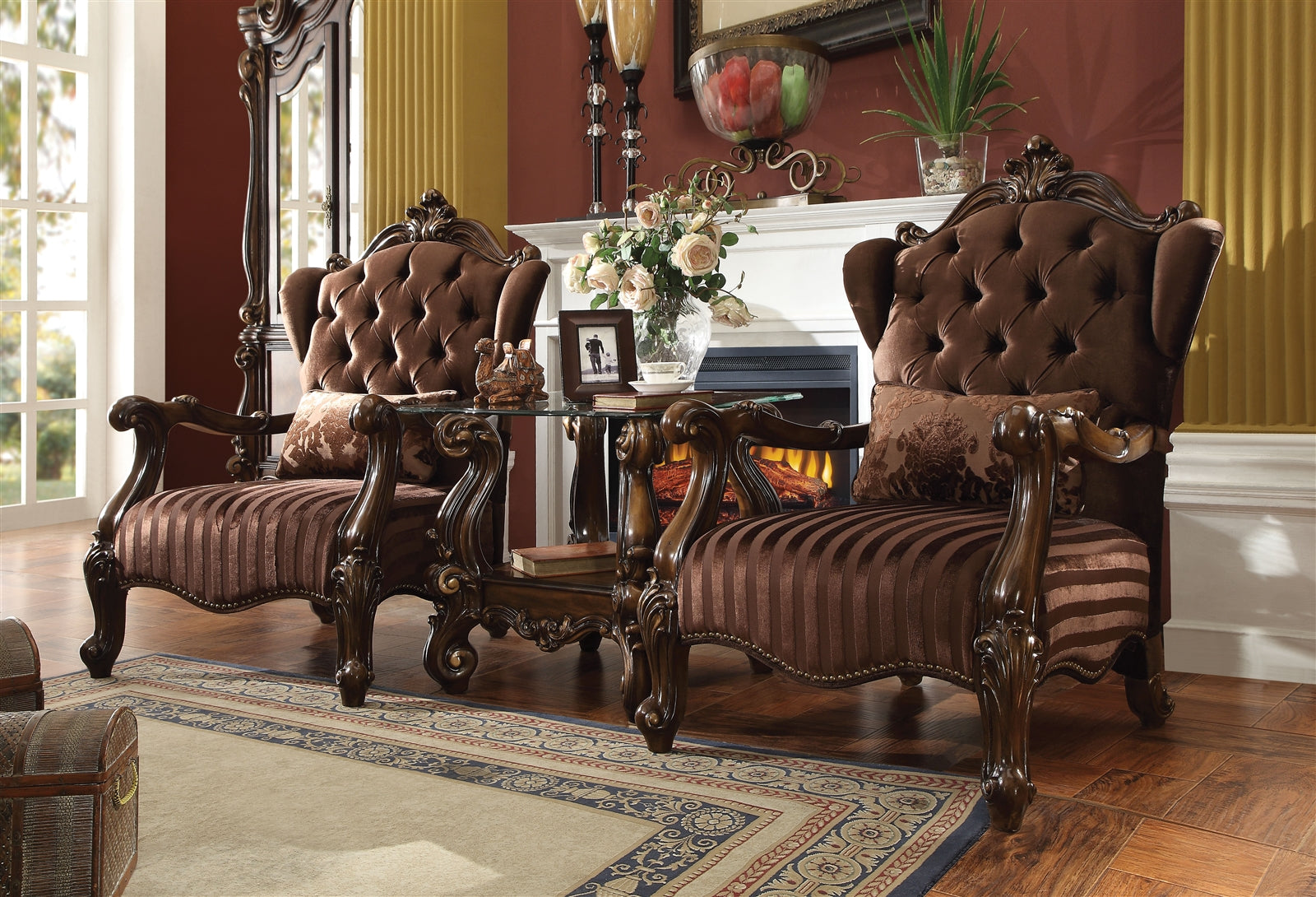 Versailles Traditional Velvet Upholstered Sofa - ACME 52080