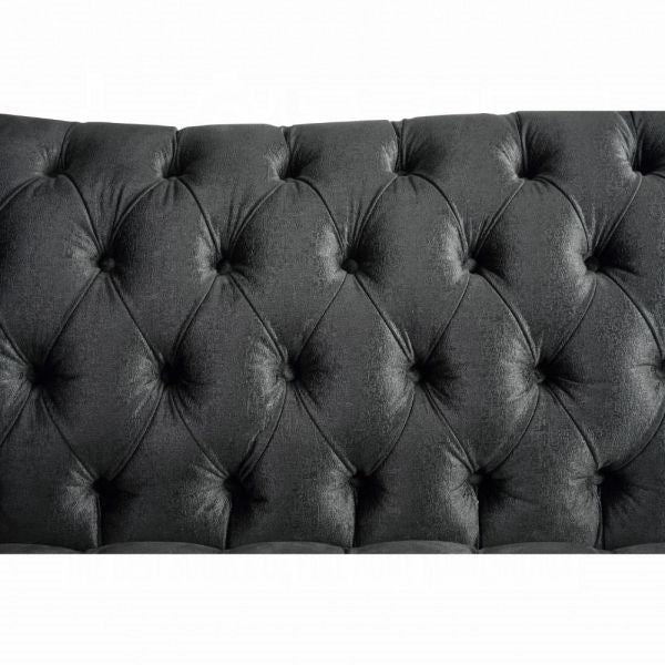 ACME Gaura Loveseat w-3 Pillows - 53091 - Dark Gray Velvet