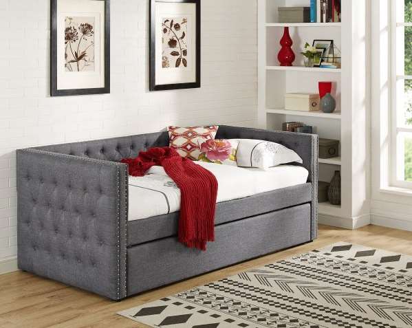 5335 Trina Gray Twin Daybed & Trundle - Crown Mark