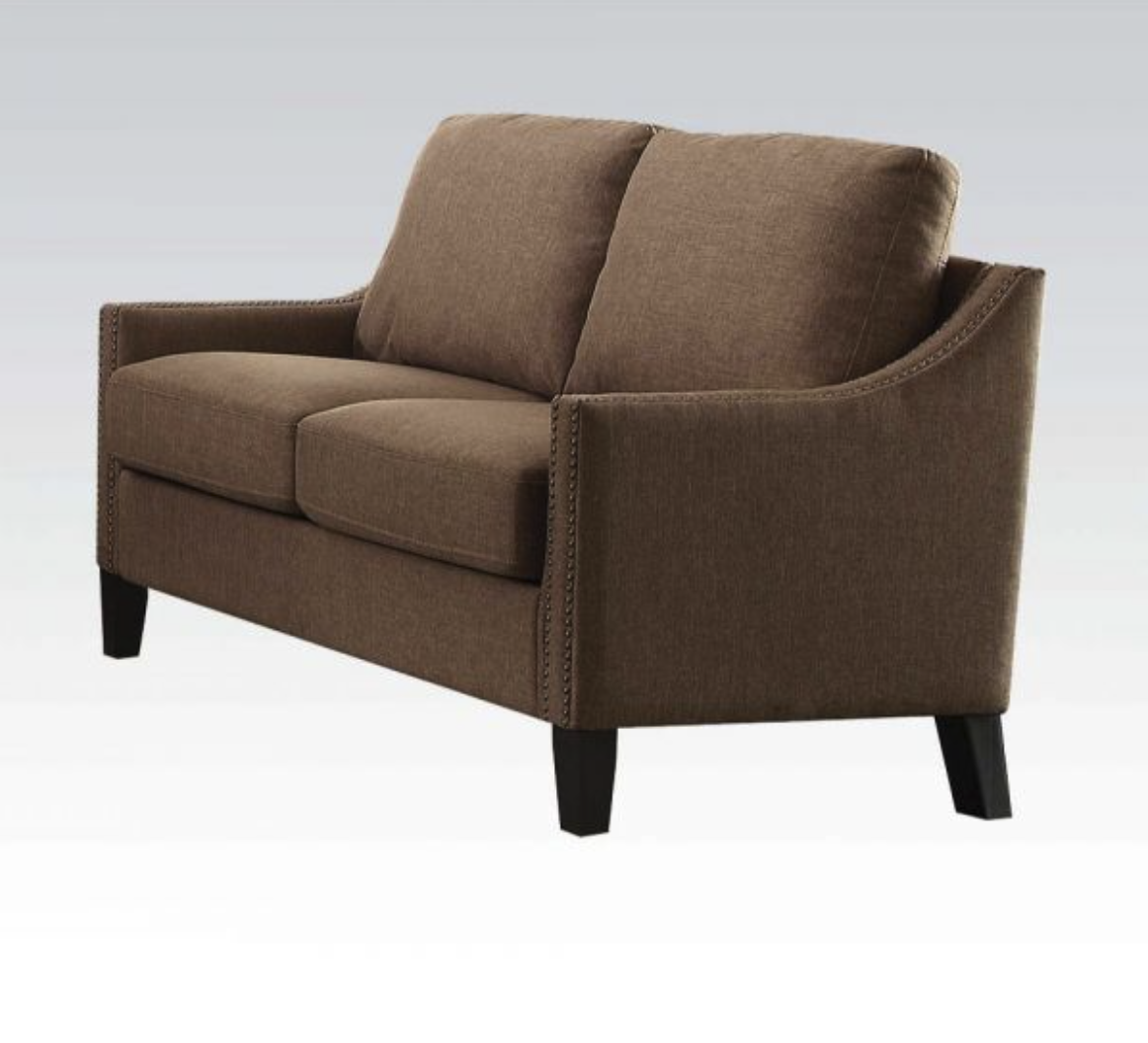 Zapata Transitional Upholstered Sofa in Brown - Acme Furniture