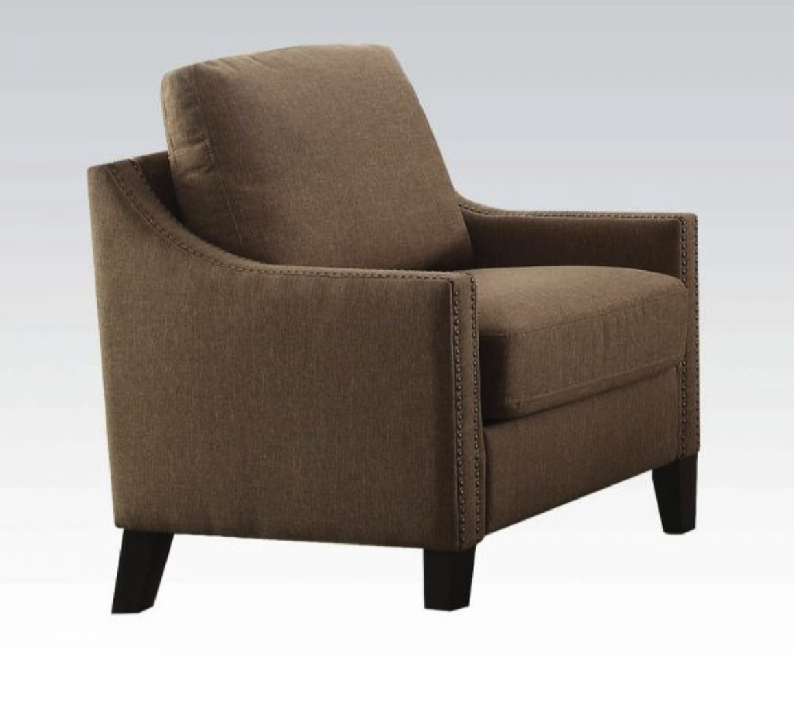 Zapata Transitional Upholstered Sofa in Brown - Acme Furniture