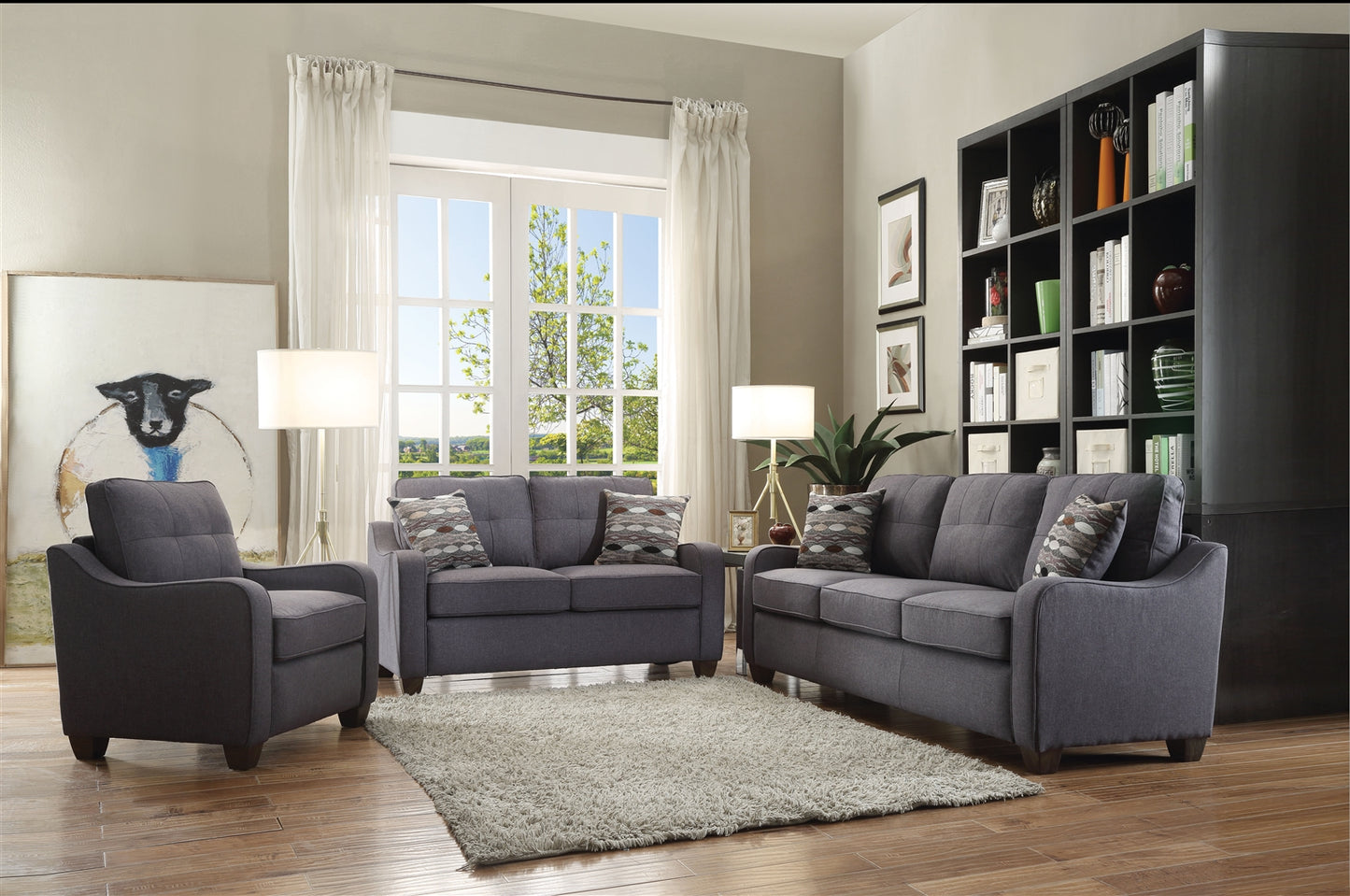 Cleavon II Transitional Gray Sofa - ACME 53790