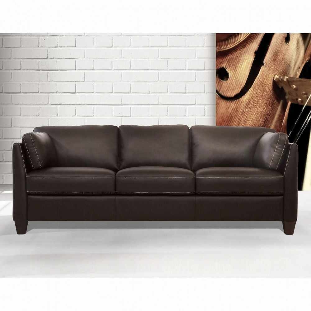 ACME Matias Sofa & Loveseat - 55010 - Chocolate Leather