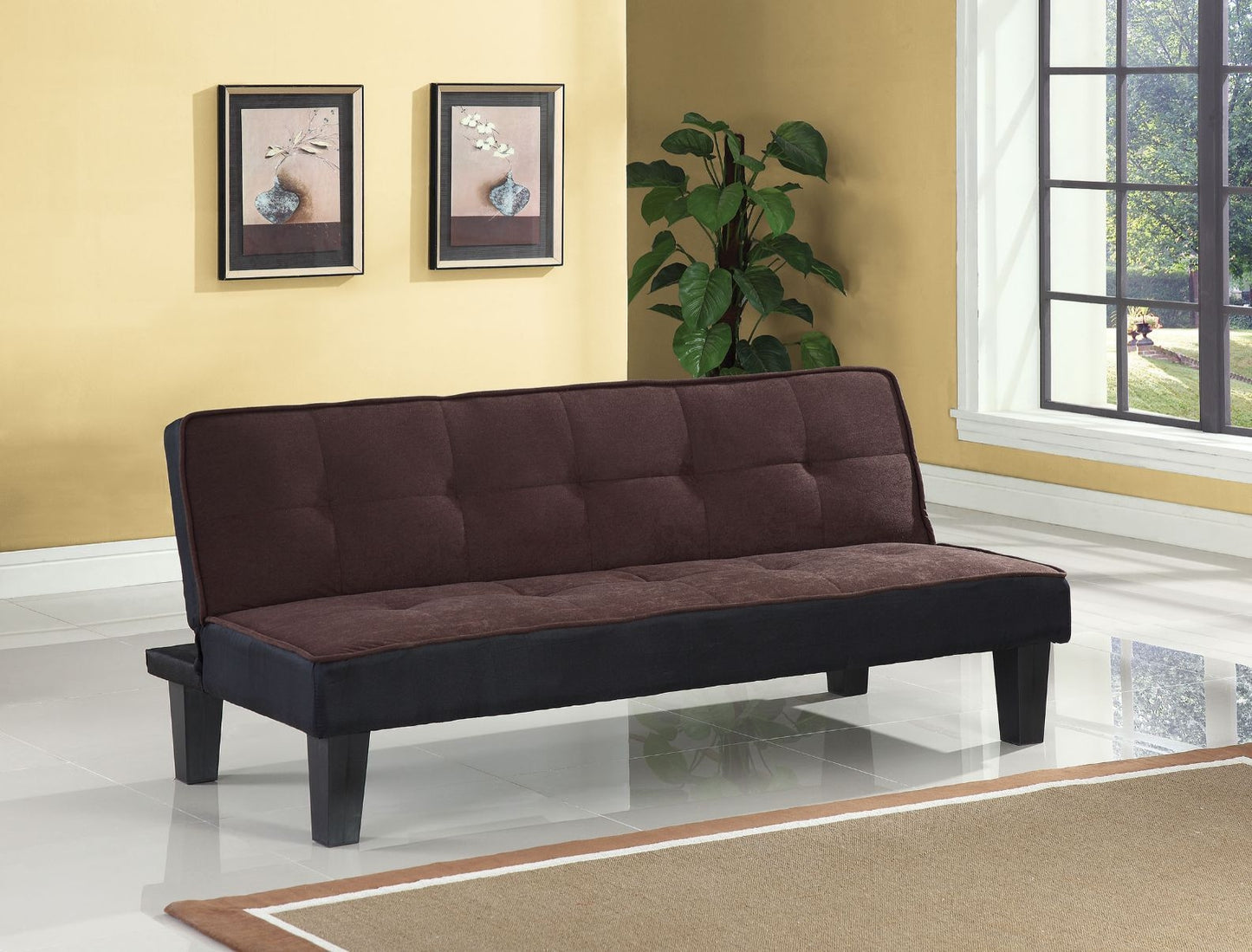 Hamar Adjustable Futon Sofa in Deep Brown by Acme