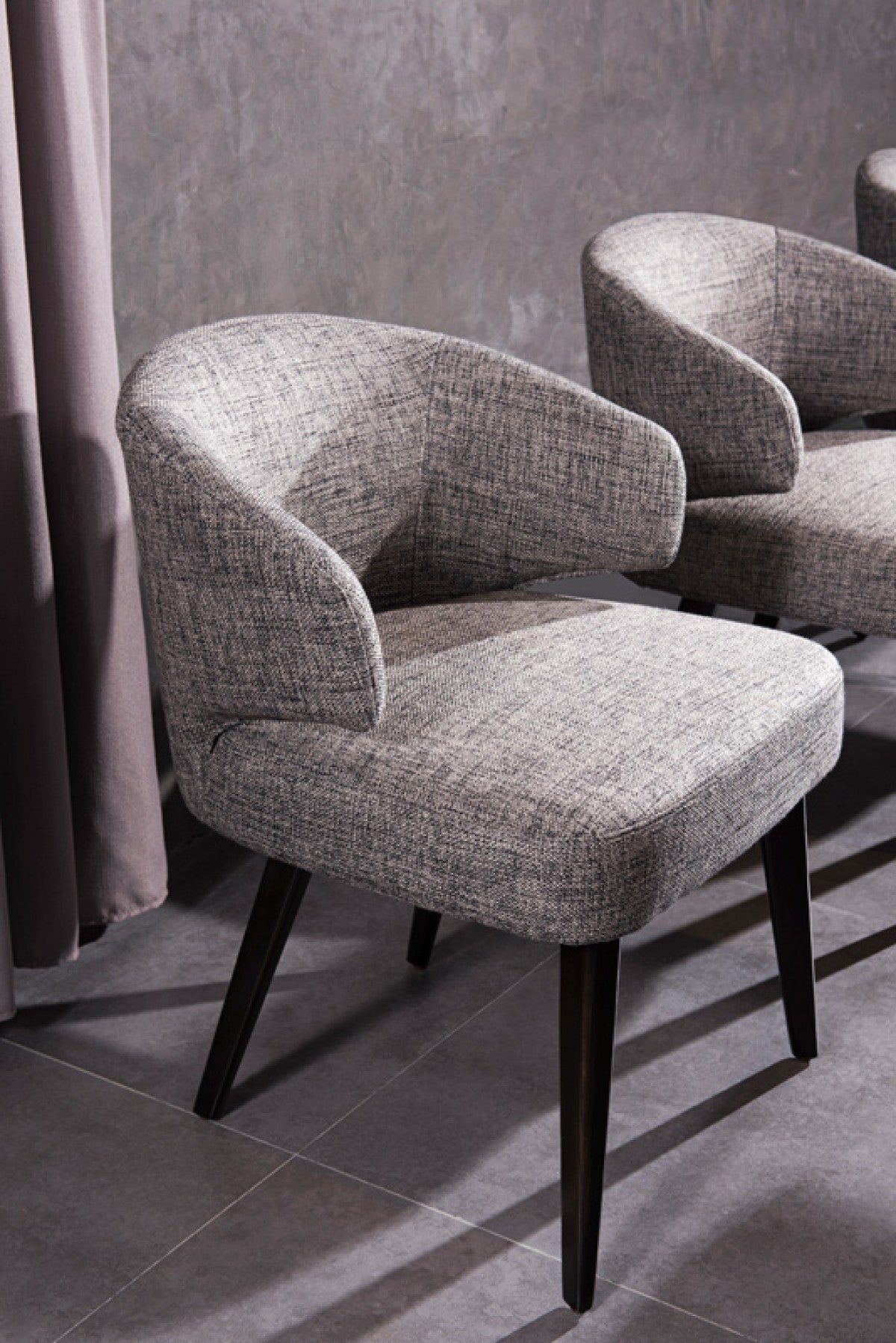 Modrest Carlton Grey Fabric Dining Chair