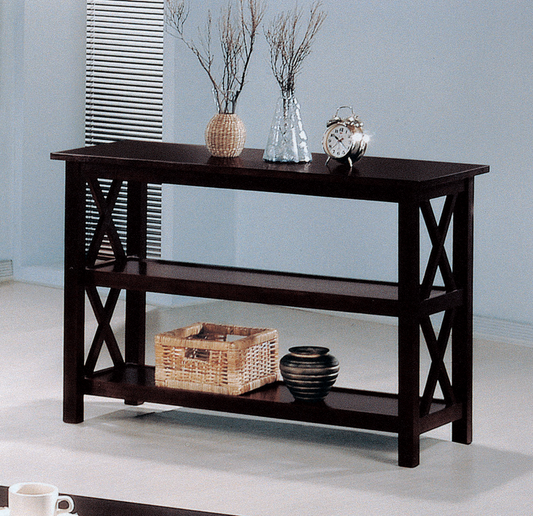 Sofa Table With 2-Shelf Deep Merlot
