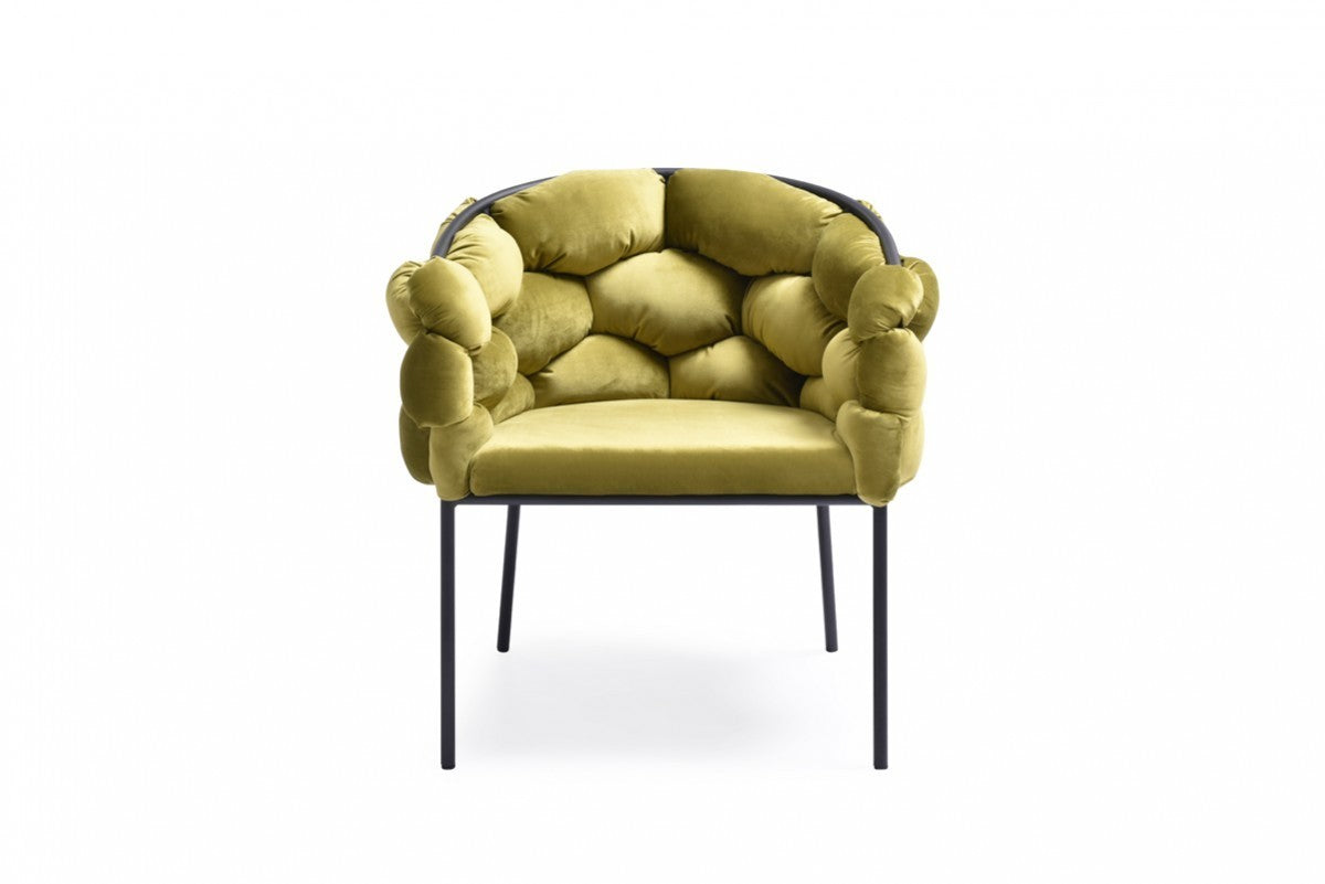 Modrest Debra Modern Green Fabric Dining Chair