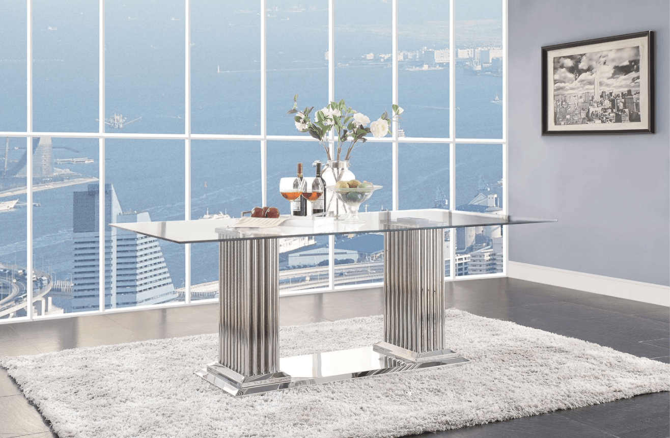 Cyrene Mirrored Dining Table - ACME 62075
