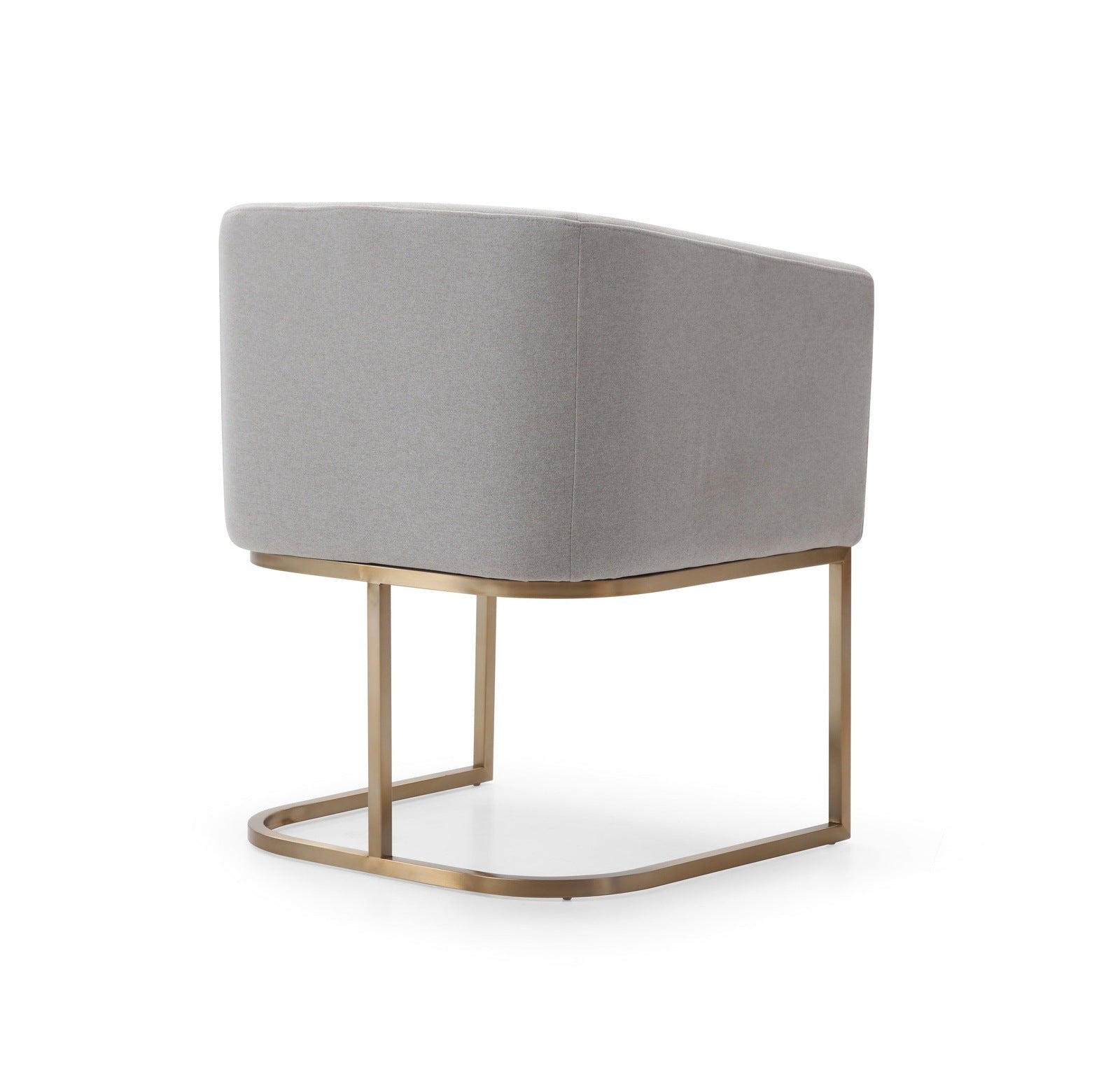 Modrest Yukon Modern Light Grey Fabric & Antique Brass Dining Chair