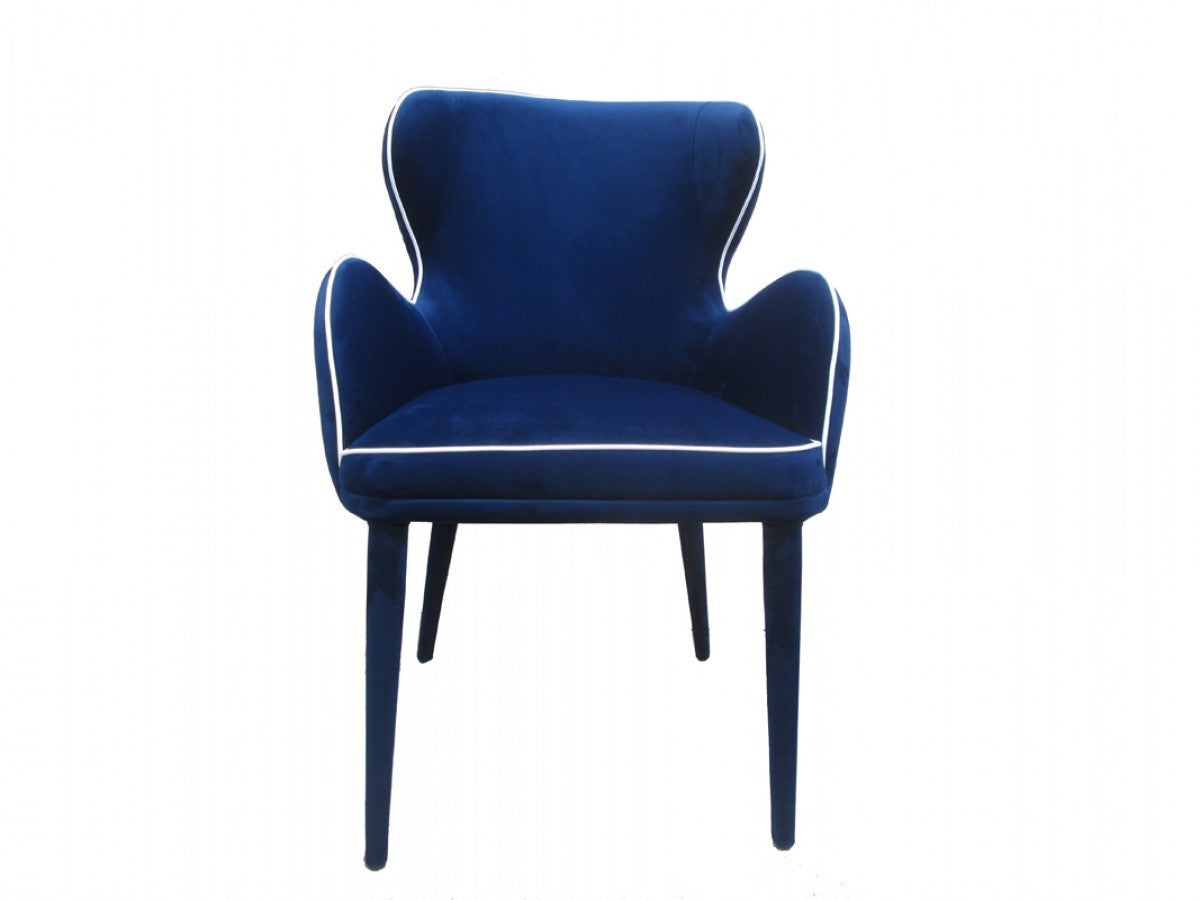 Modrest Tigard Blue Fabric Dining Chair