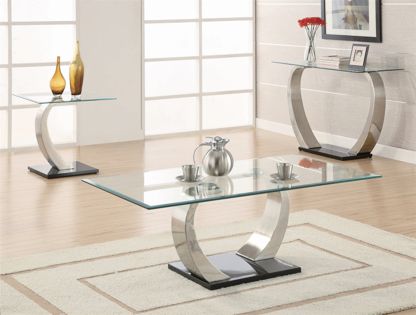 Tinsal Ultra Modern Floating Glass Coffee Table