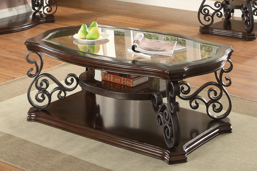 Sir Rawlinson Coffee Table Deep Merlot And Clear