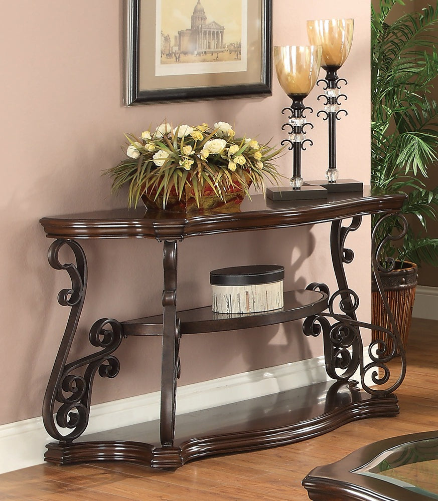 Sir Rawlinson Sofa Table Deep Merlot And Clear