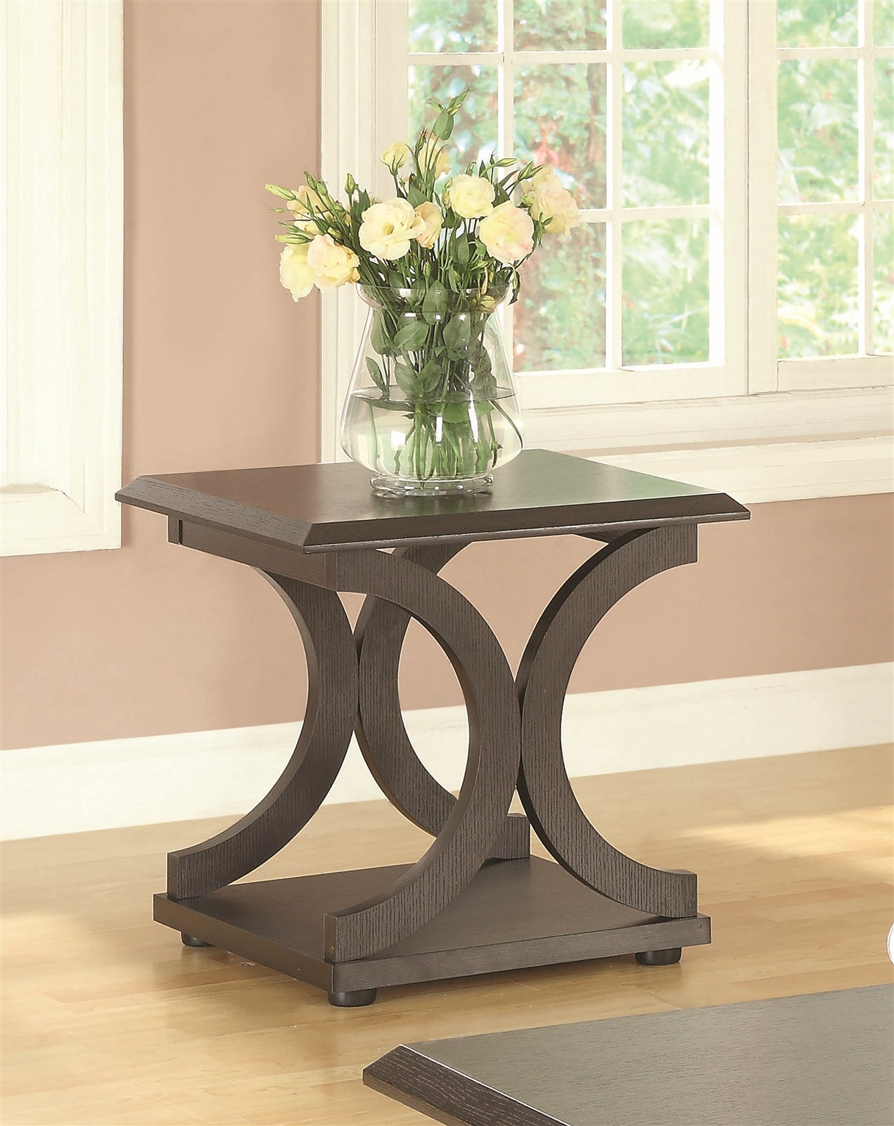 Jenni Transitional Style C-Shaped End Table