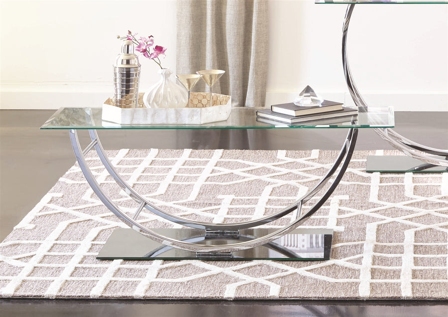 Dalia Modern Chrome U-Shape Coffee Table