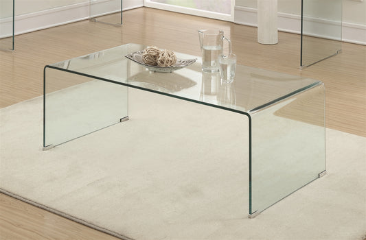 Stanz Retro Modern Clear Glass Coffee Table