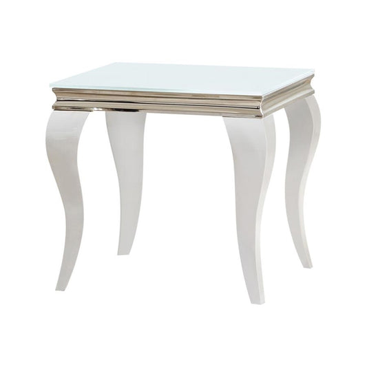 Living Room End Table in Chrome Stainless Steel