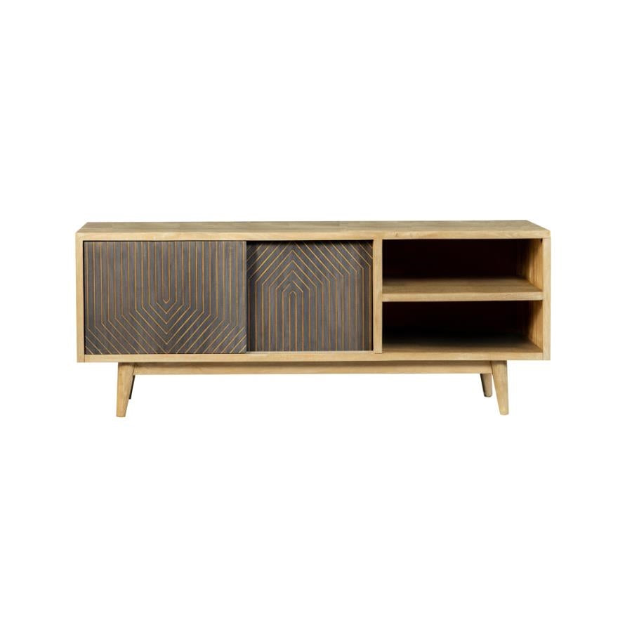TV Console with Sliding Doors in Mango