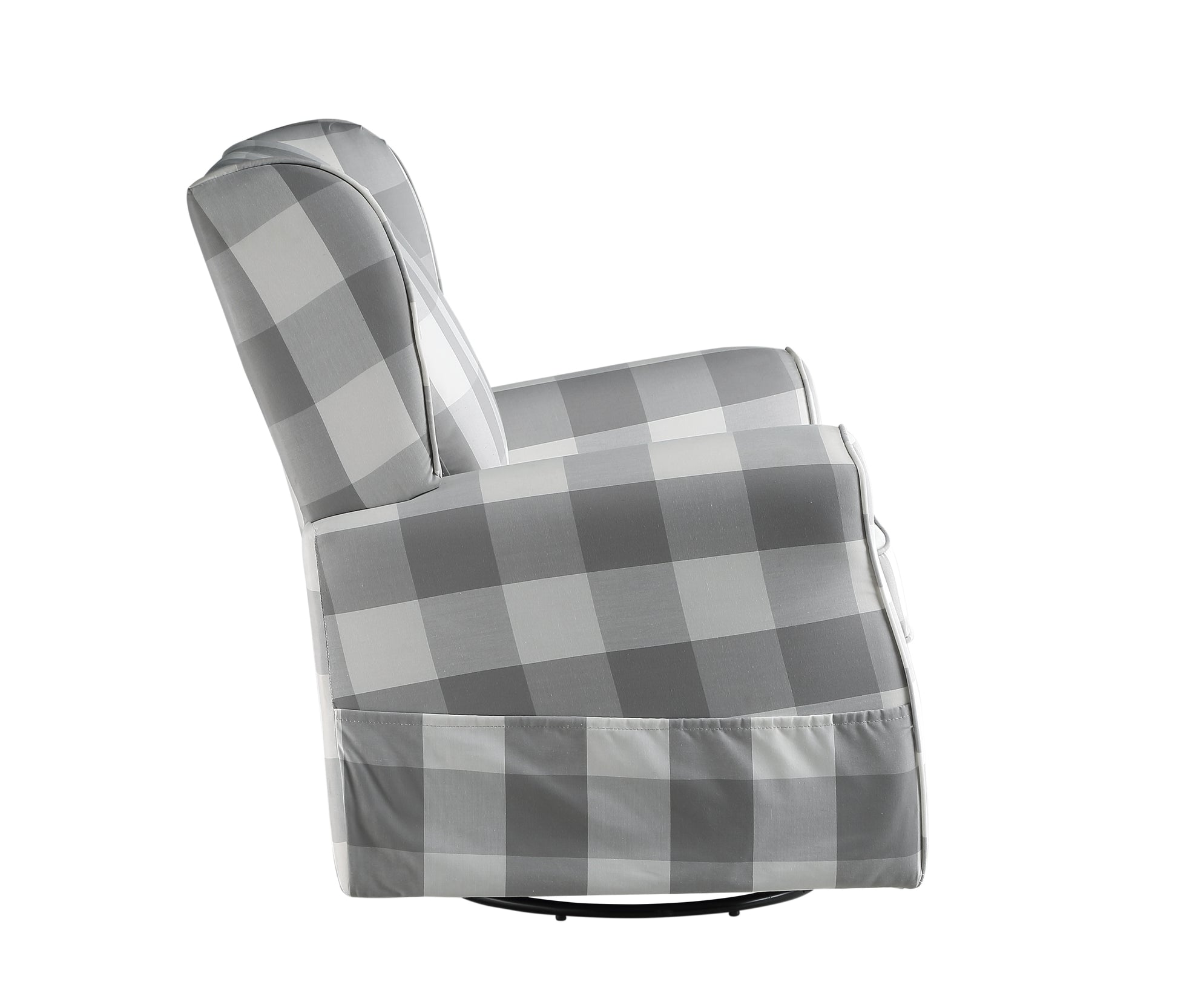 ACME Patli Swivel Chair w/Glider , Gray Fabric LV00922