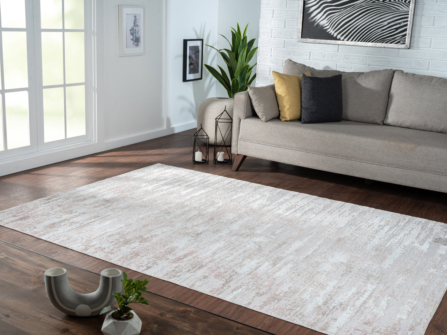 Milano Collection Champagne Bliss Woven Area Rug