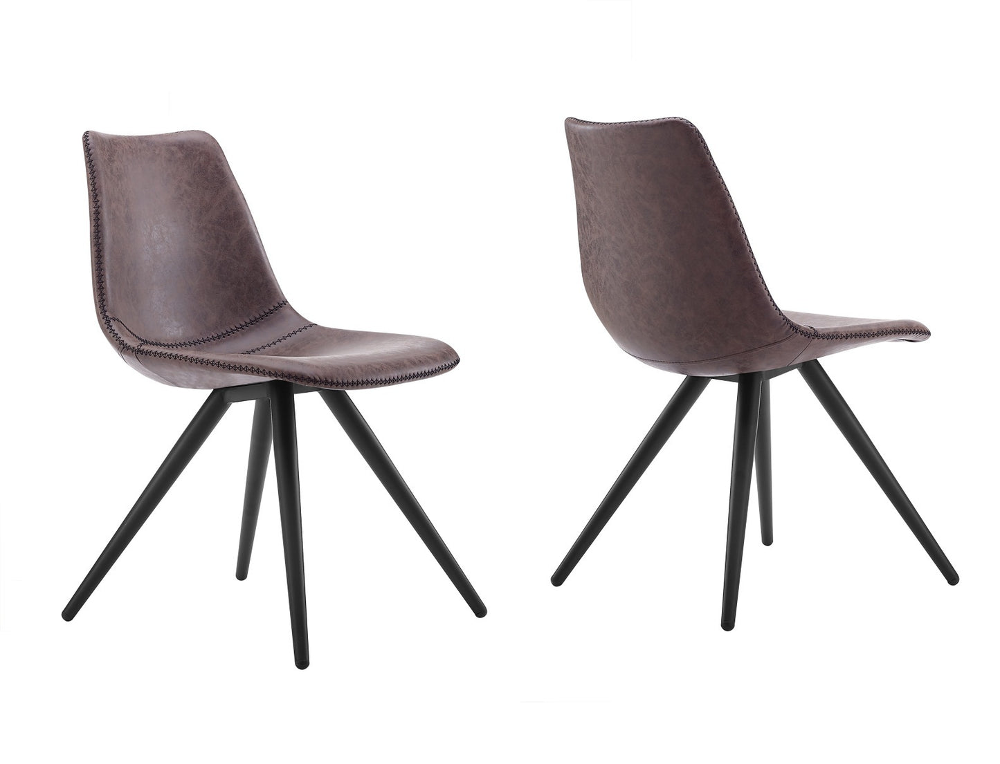 Modrest Condor Modern Brown Dining Chair Set of 2