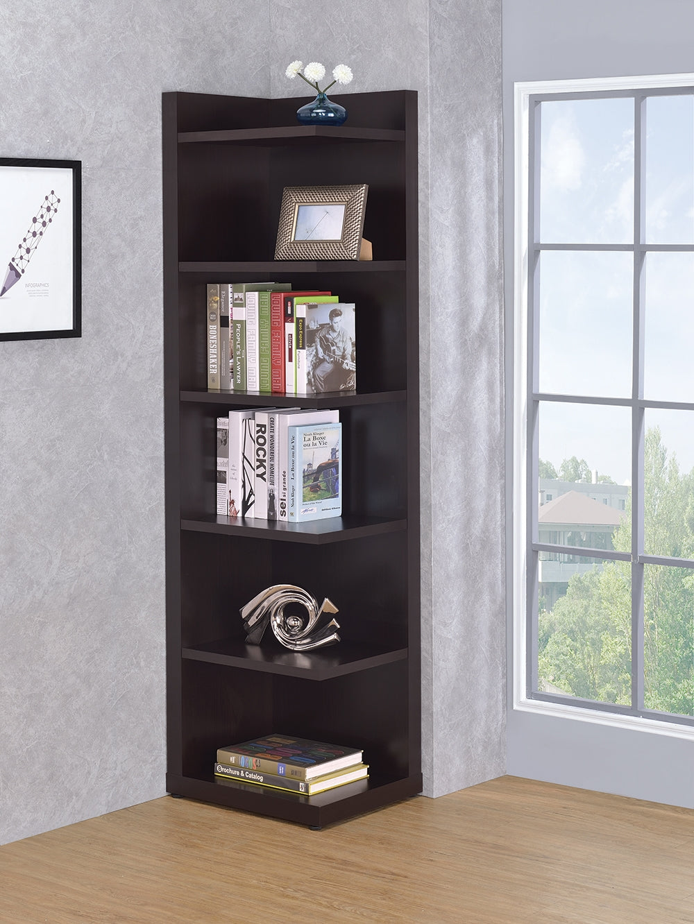 Curseaux Corner Bookcase with Open Side