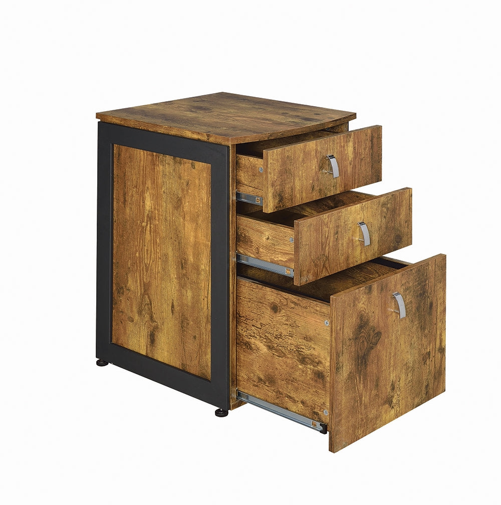 Estrella Antique Nutmeg Writing Desk & File Cabinet Set