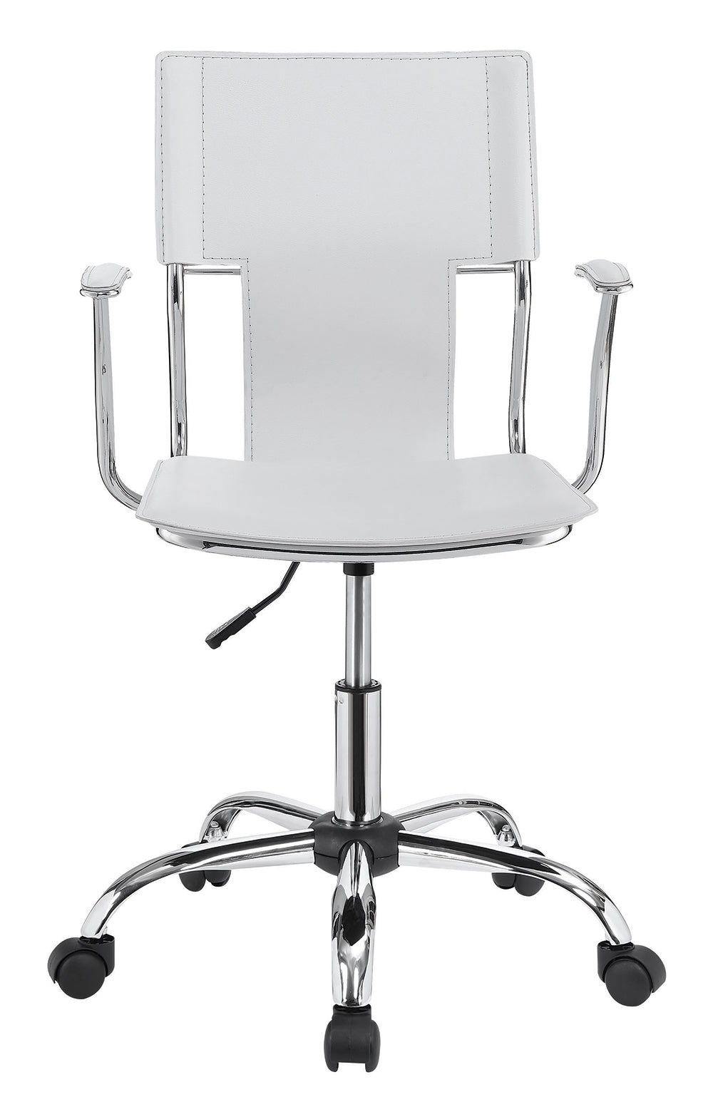 Avery Modern White & Chrome Office Chair