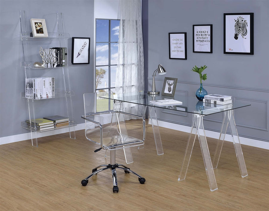 Xavier Writing Desk with Clear Acrylic Base