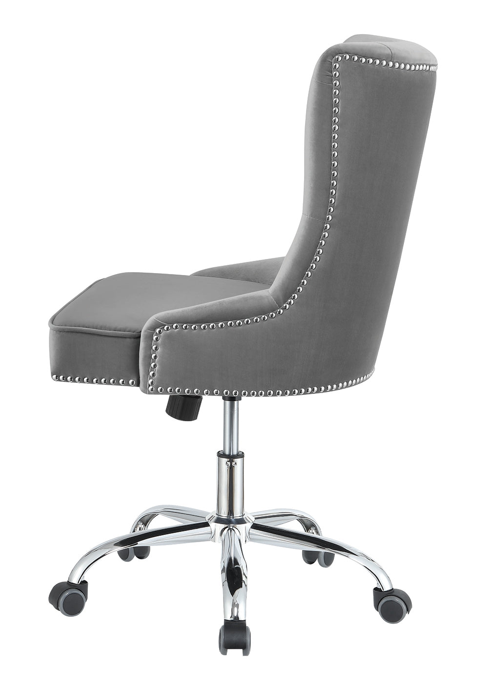 Targa Blue Grey Office Chair with Chrome Accent Trim