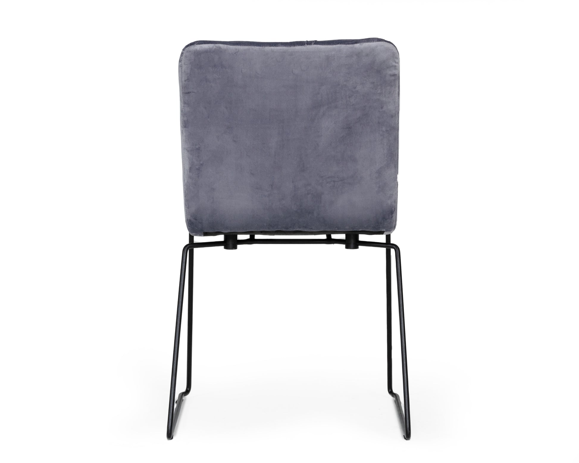 Modrest Yannis Modern Grey Fabric Dining Chair Set of 2