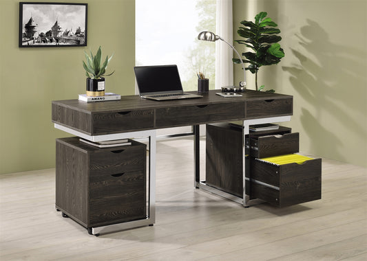 Noorvik Modern Writing Desk in Dark Oak