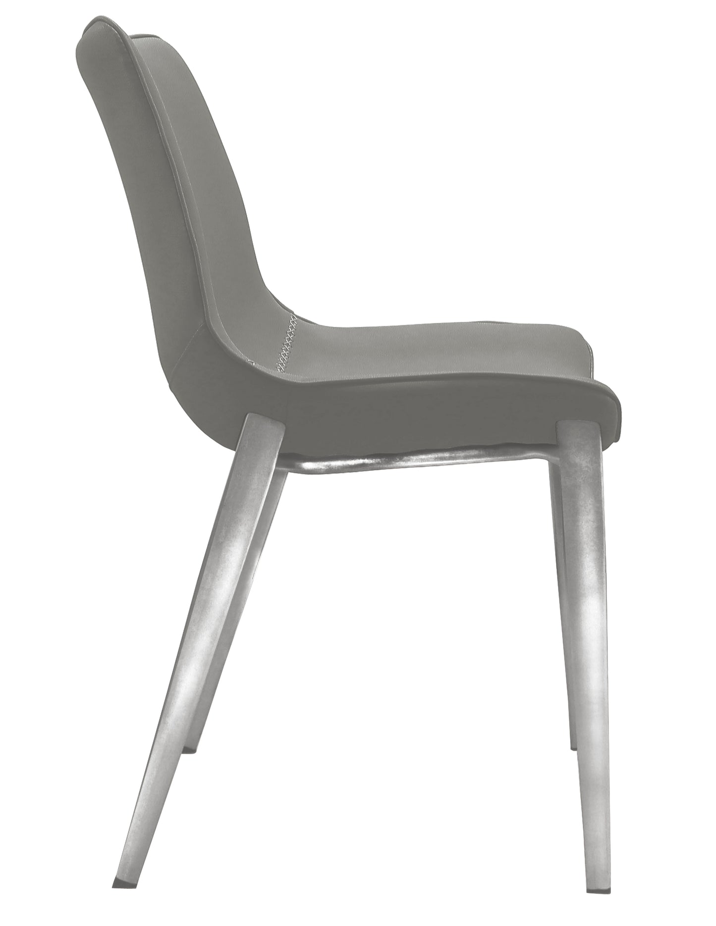 Modrest Frasier Modern Grey Eco-Leather Dining Chair Set of 2