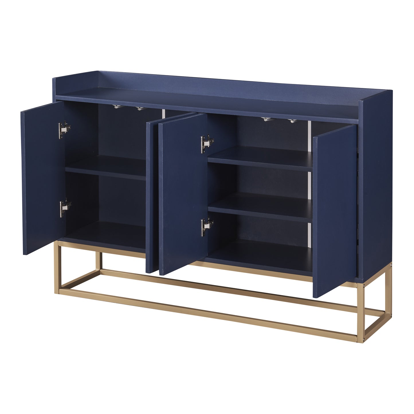 TREXM Elegant Buffet Cabinet with Large Storage Space for Dining Room, Entryway Navy