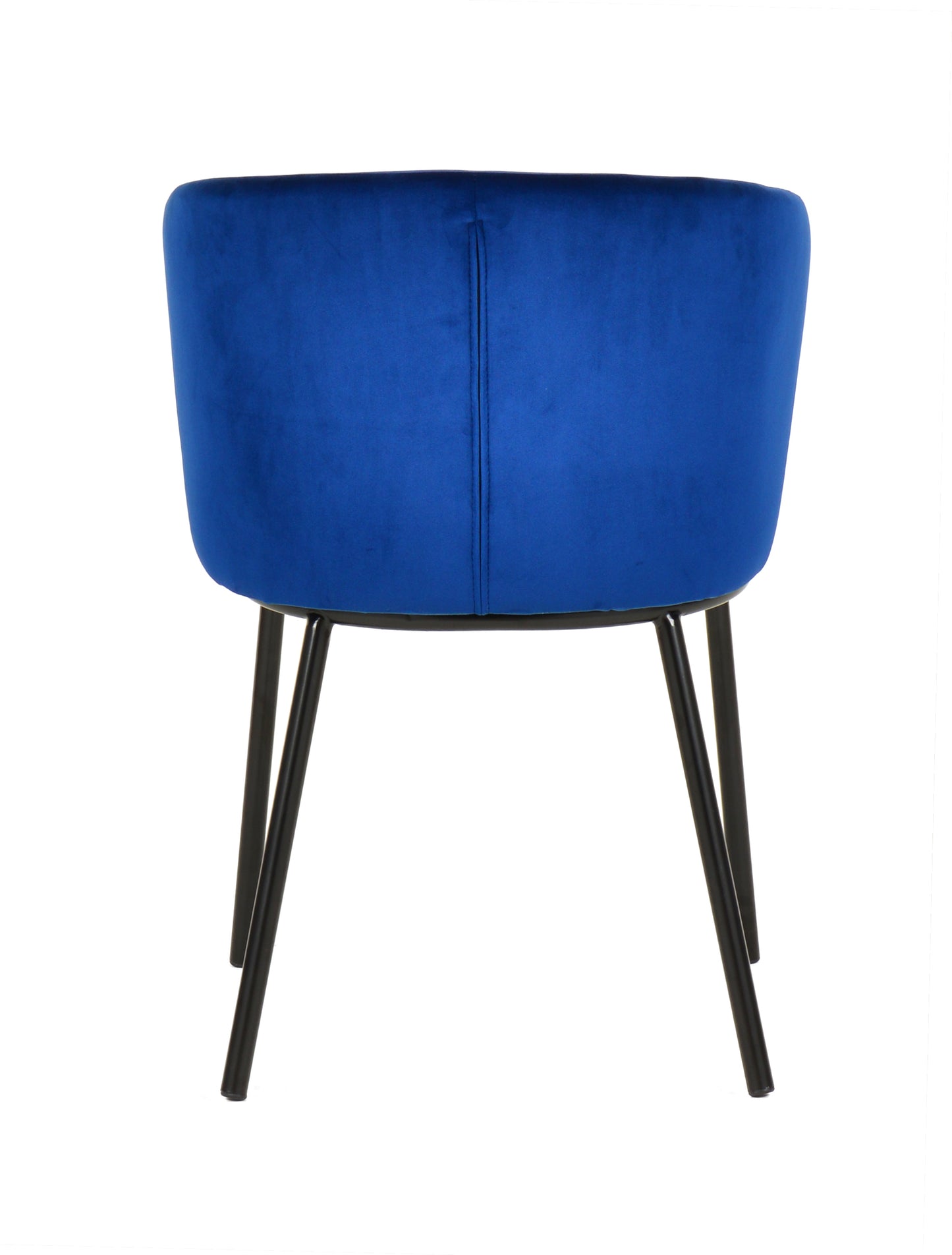 Modrest Bessie Modern Blue Velvet Dining Chair Set of 2