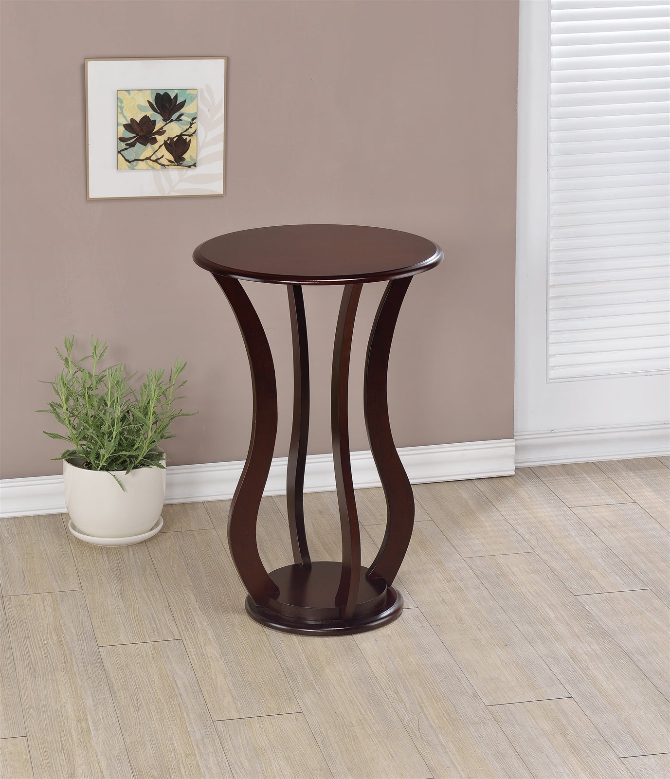 Round Top Accent Table Cherry