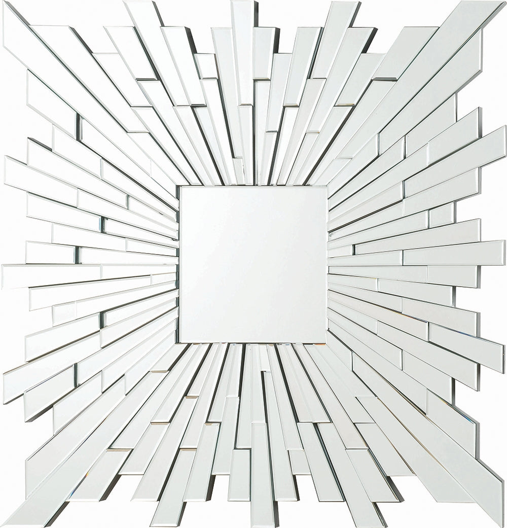 Modern Frameless Sunburst Mirror