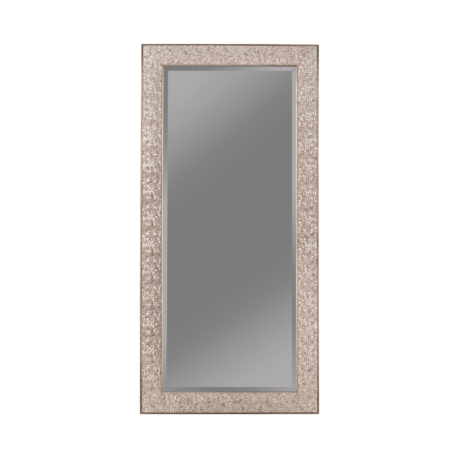 Floor Mirror with Colored & Raised Mosaic Frame