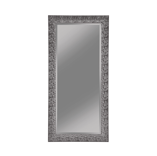 Floor Mirror with Colored & Raised Mosaic Frame